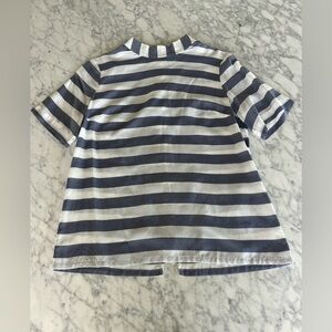 Banana Republic Blue and White Striped Blouse